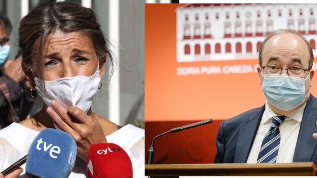 Los ministros Yolanda Díaz y Miquel Iceta