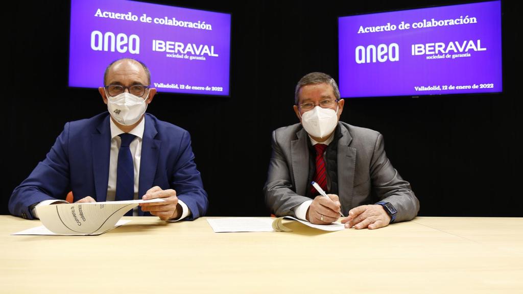 Firma del acuerdo entre Iberaval y Anea