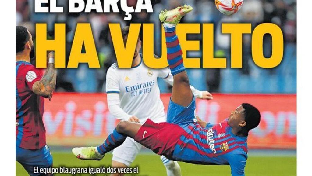La portada del diario SPORT (13/01/2022)