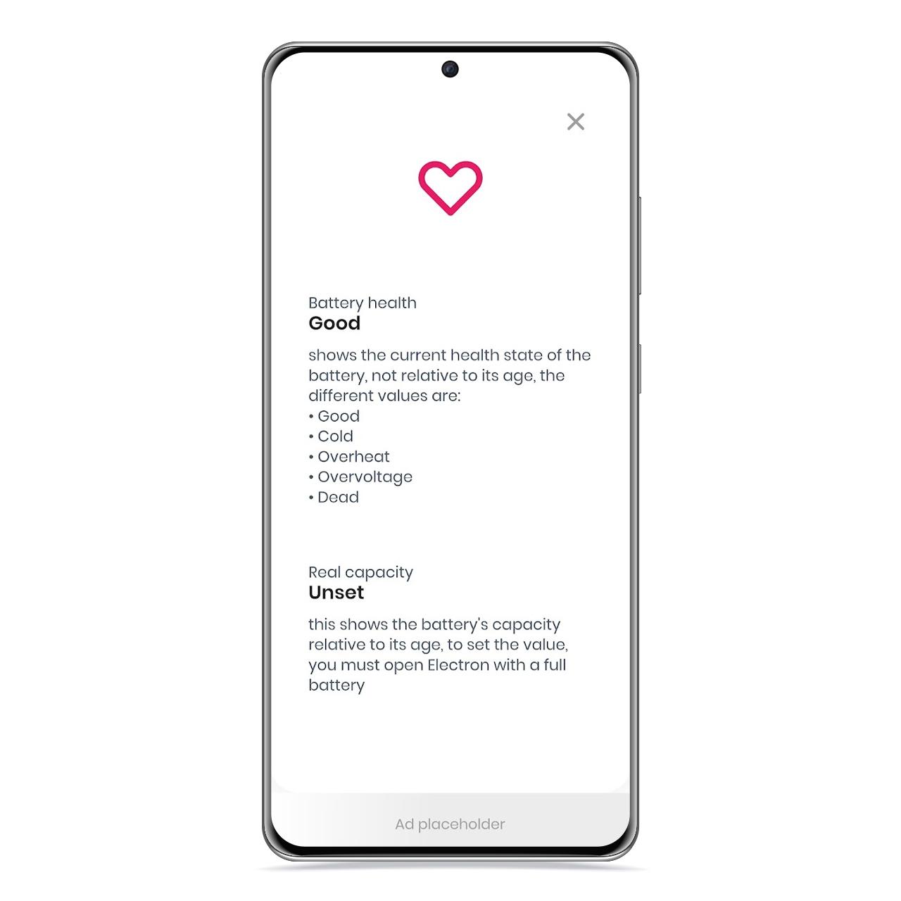 Salud de la batería en Electron