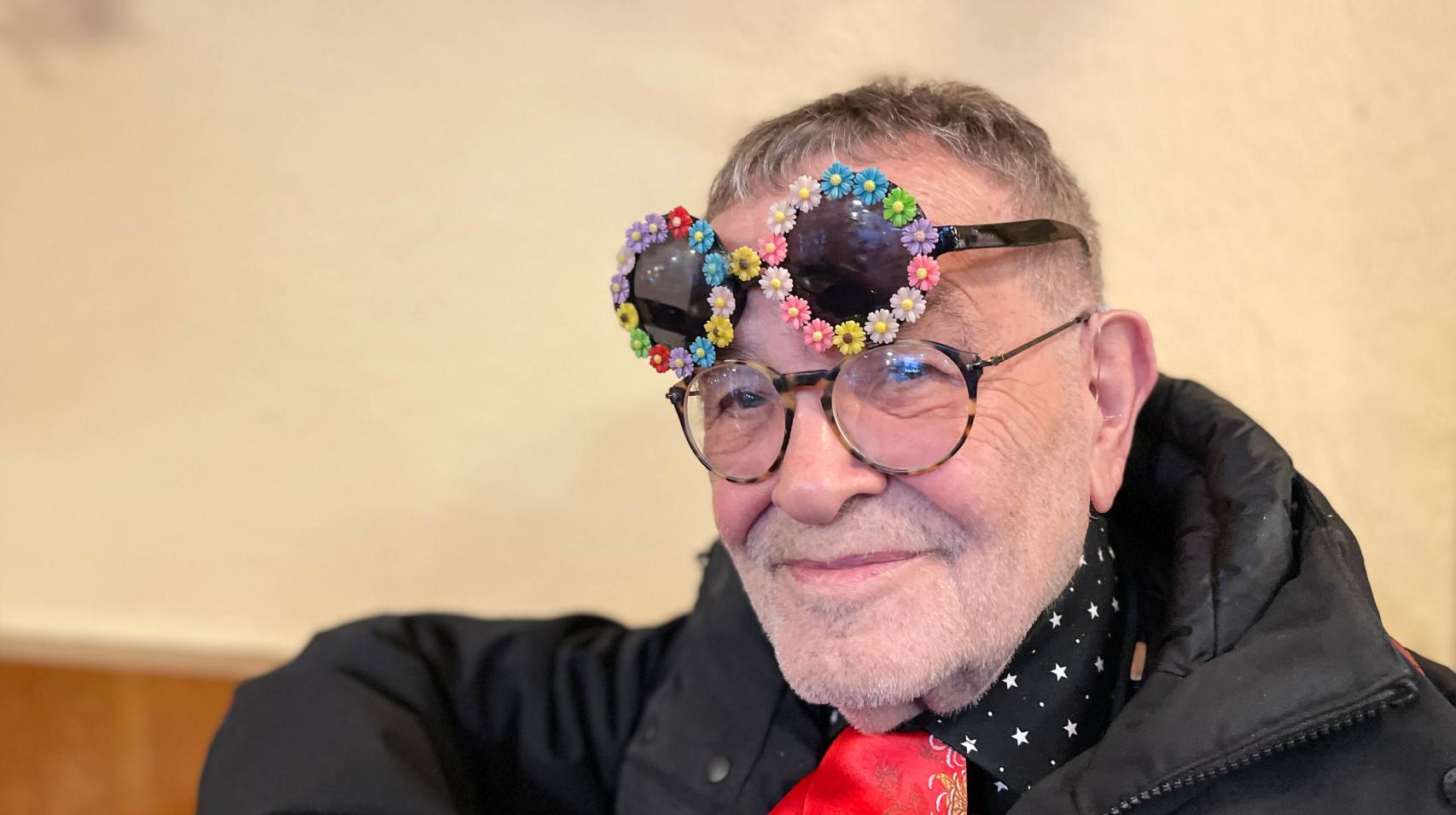 Arrabal durante la entrevista.