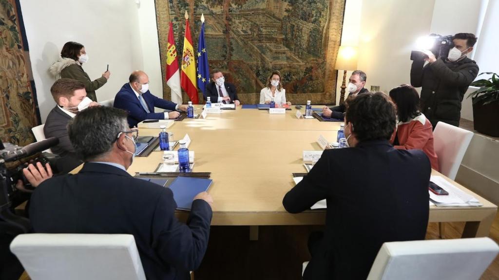 Un momento de la reunión.