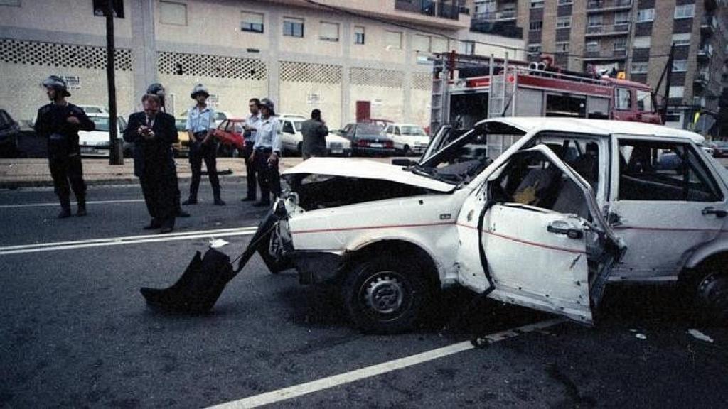 Estado en el que quedó el coche del coronel Aliste