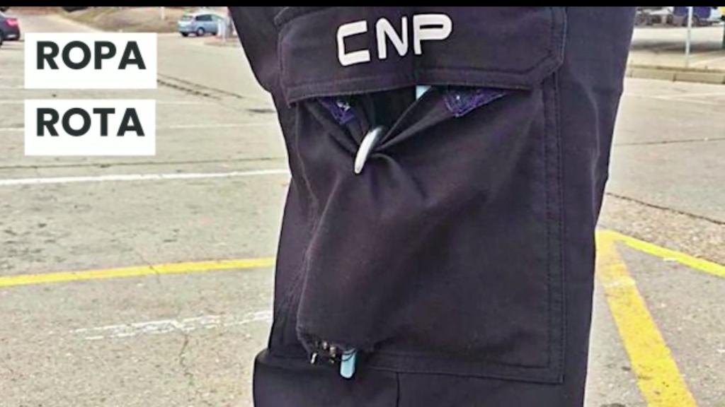 Imagen de un vídeo difundido entre los agentes con ejemplos de la ropa en mal estado.