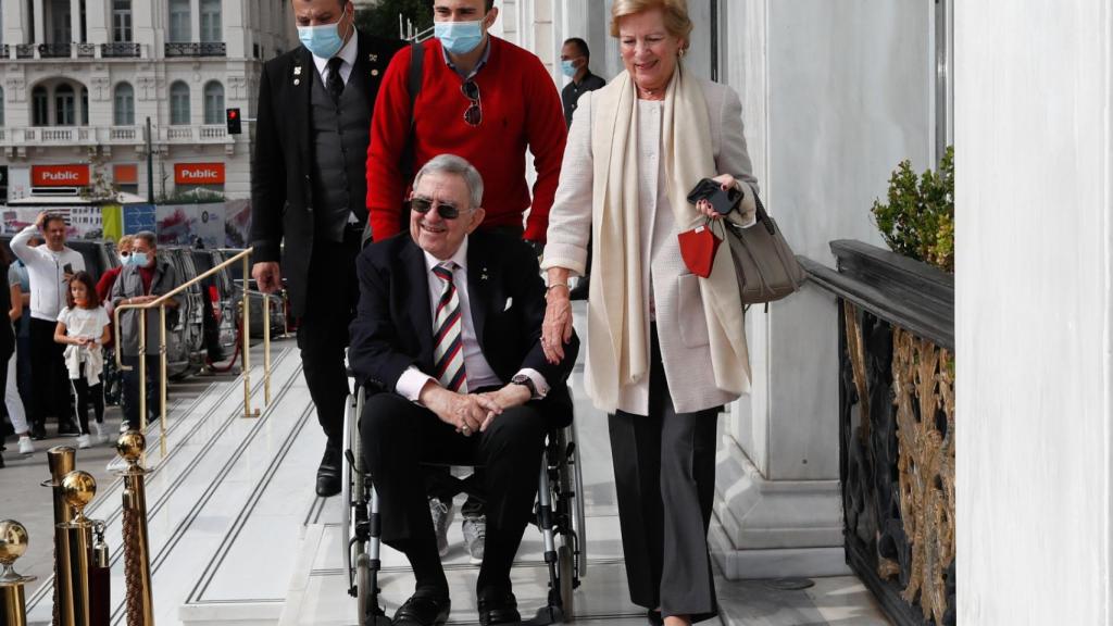 Constantino de Grecia en una de sus últimas apariciones públicas, el pasado mes de octubre.