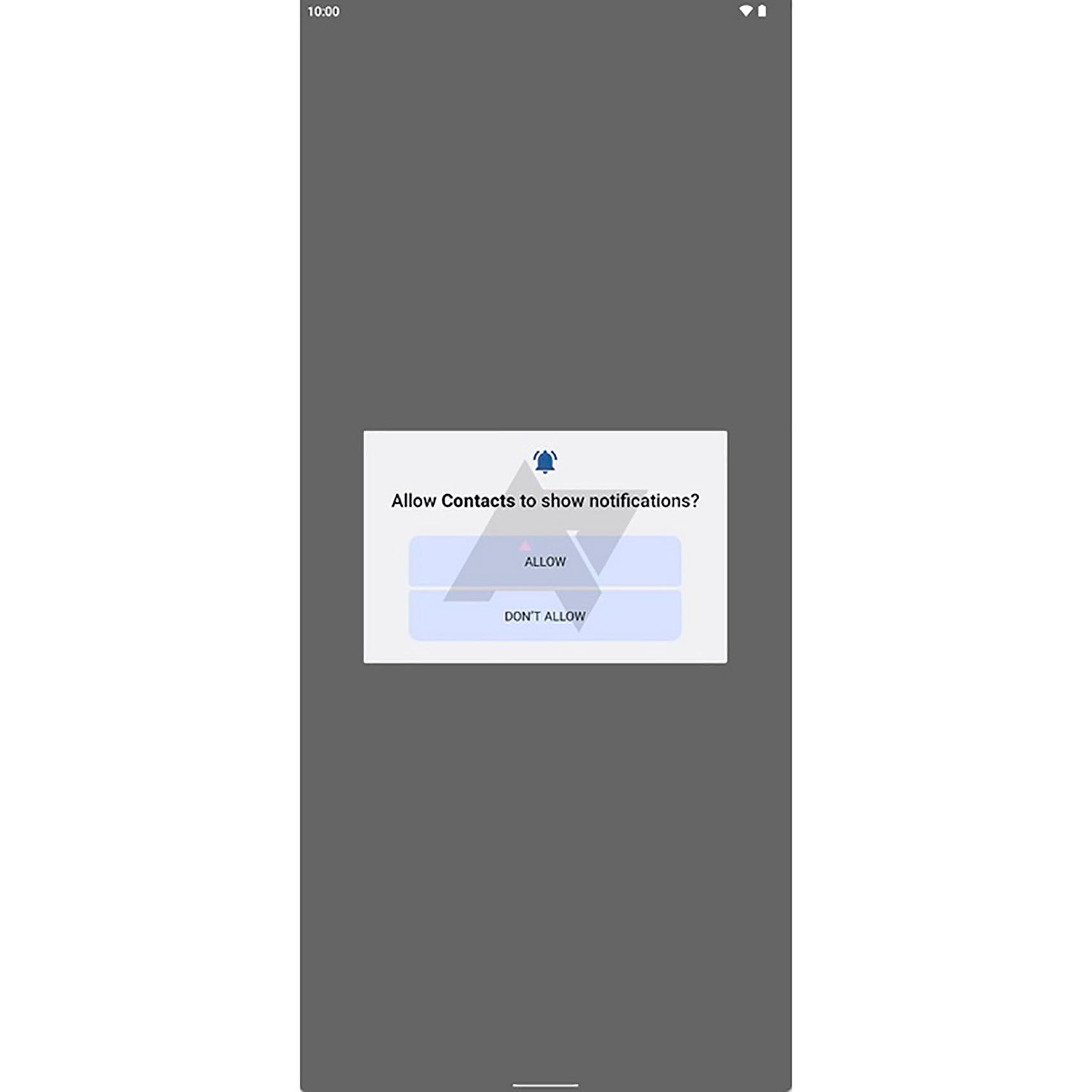 Ventana de diálogo para pedir permiso para envío de notificaciones