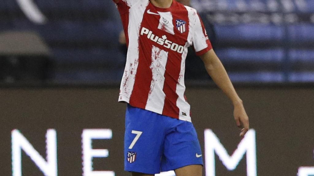 Joao Félix celebra el gol del Atlético en la Supercopa de España 2022