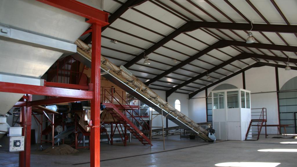 El interior de la almazara de Palacio de los Olivos, donde producen sus aceites premiados.