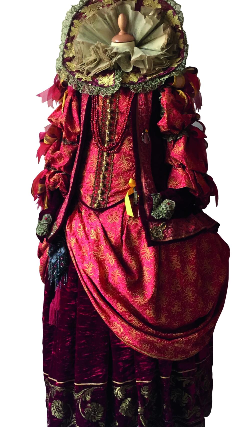 Traje de argante para 'Scapin', puesta en escena en el Théâtre du Monte-Charge, diseño de Pierre Pourvoyeur. Bétina Schneeberger y Alain Destandau. Colección particular