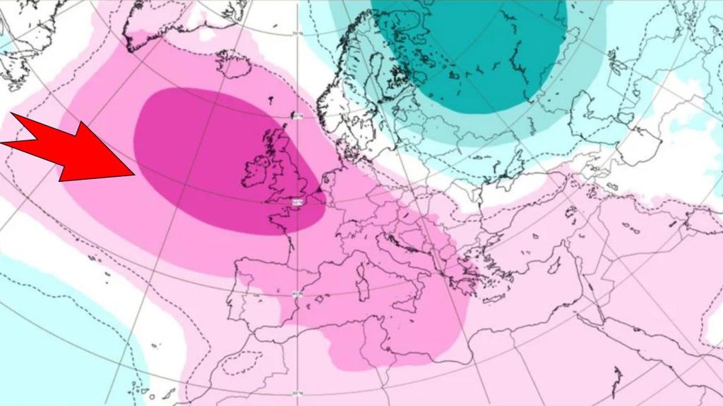 Altas presiones sobre Europa Occidental. Meteored.