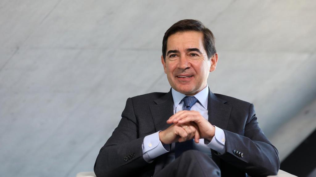 Carlos Torres, presidente de BBVA, durante la entrevista realizada por el banco.