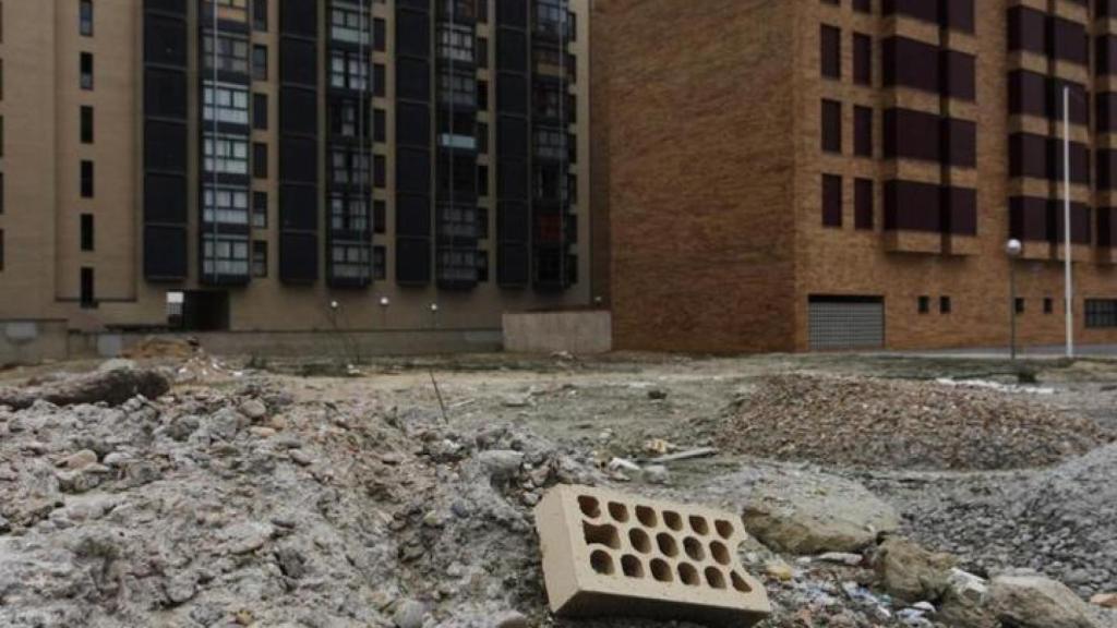 Imagen de promoción de viviendas sin terminar.