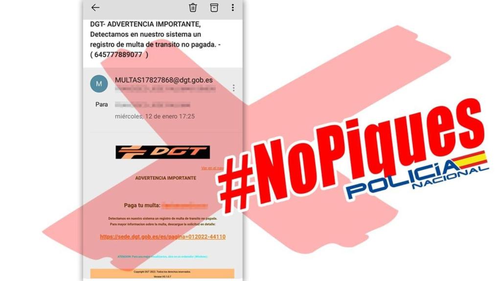 La Policía alerta en A Coruña  sobre una estafa de falsas multas de tráfico de la DGT