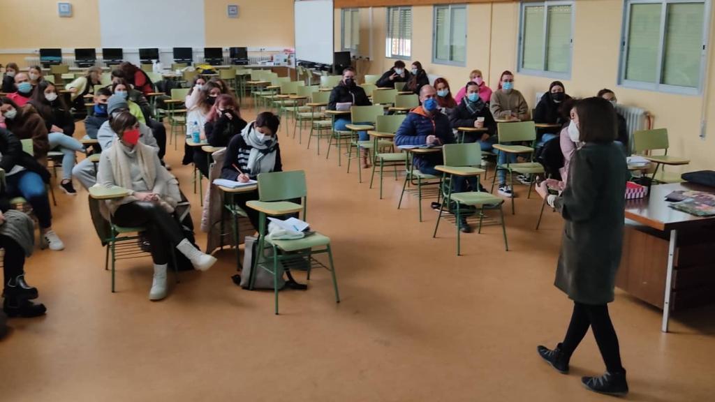 Alumnos del IES Reyes Católicos en Zaragoza en clase.