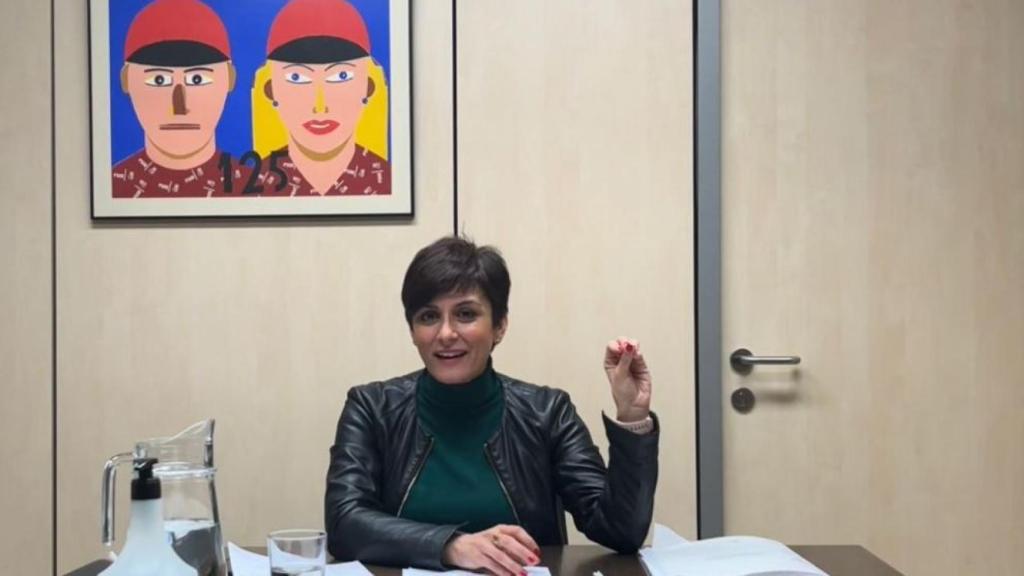 Isabel Rodríguez en su intervención telemática este sábado en el Desayuno progresista del PSOE-CLM.