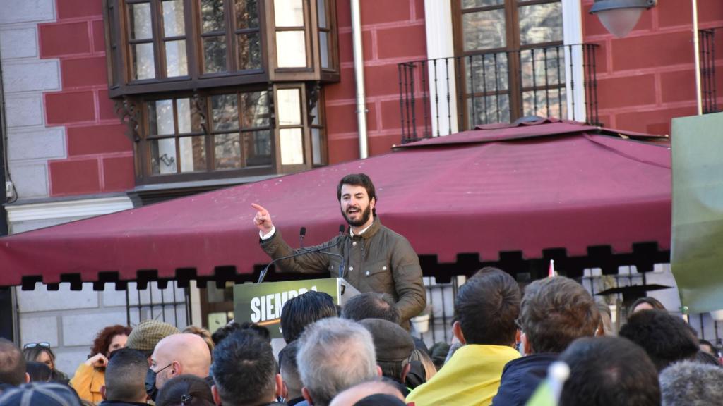 Juan García-Gallardo, en un momento de su intervención