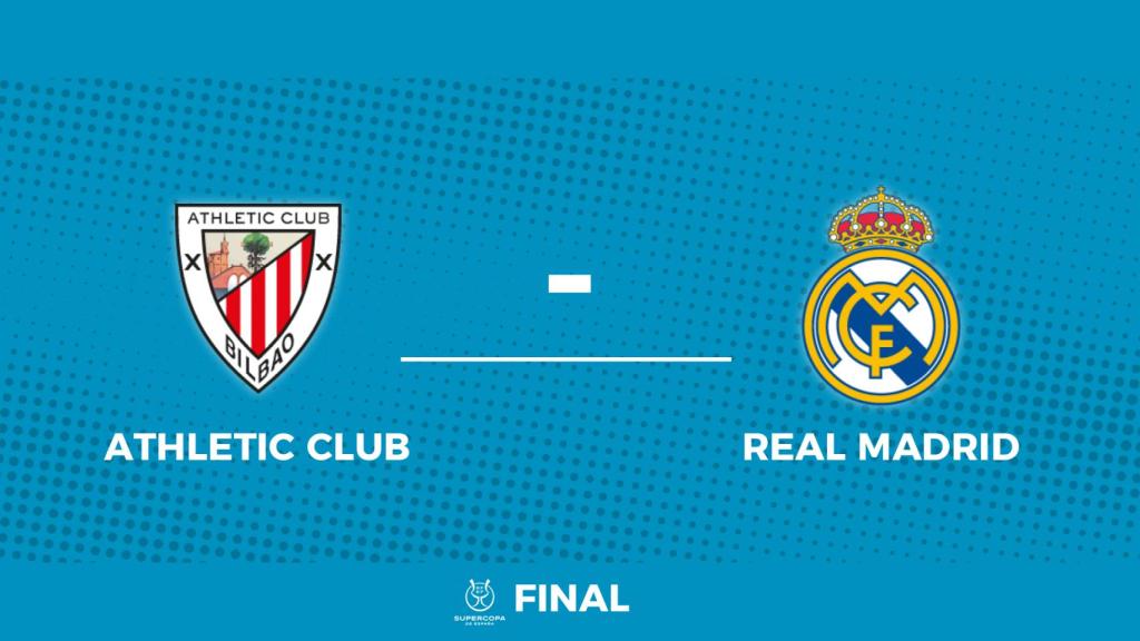 Cartel de la final de la Supercopa de España 2022 entre Athletic Club y Real Madrid