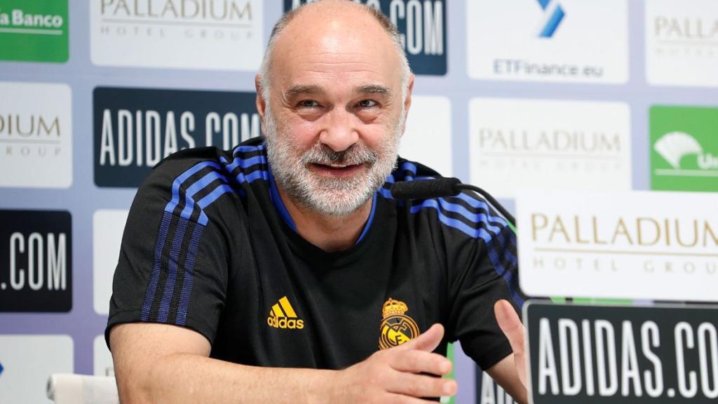 Pablo Laso, en rueda de prensa de la Liga Endesa