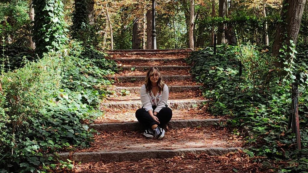 La malagueña Sara Brox, en una imagen en El Retiro durante una visita.