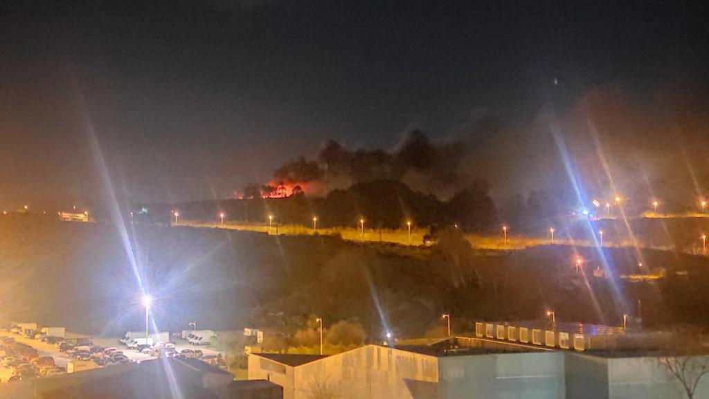 Incendio en el parque de Bens