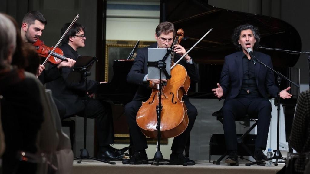 El Trío Arbós en su 25 Aniversario, con Arcángel. Foto: Fundación BBVA