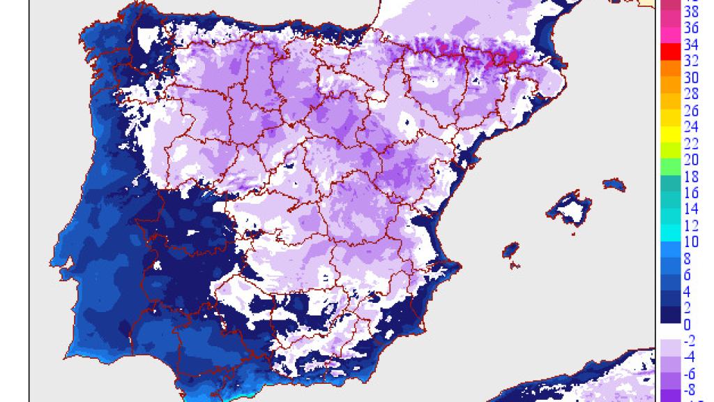 Alerta amarilla por mínima de hasta 6 grados bajo cero en el interior de Alicante y Valencia.