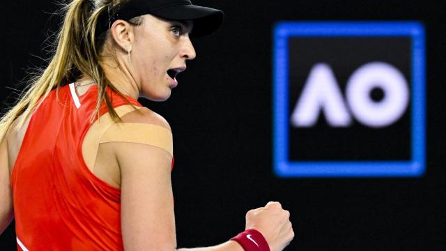 Paula Badosa celebra una victoria en el Abierto de Australia 2022