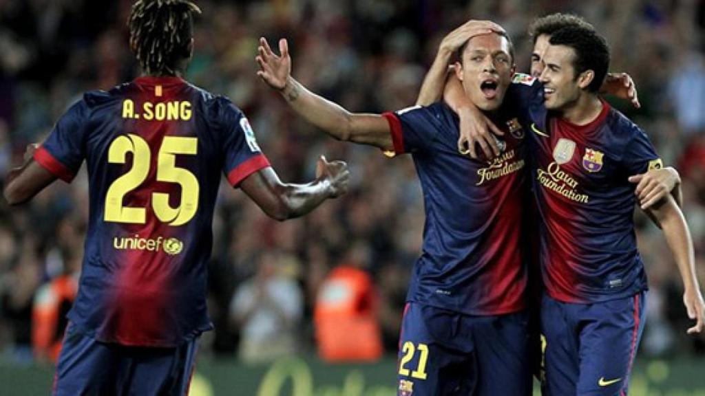 Alex Song, en un partido del FC Barcelona