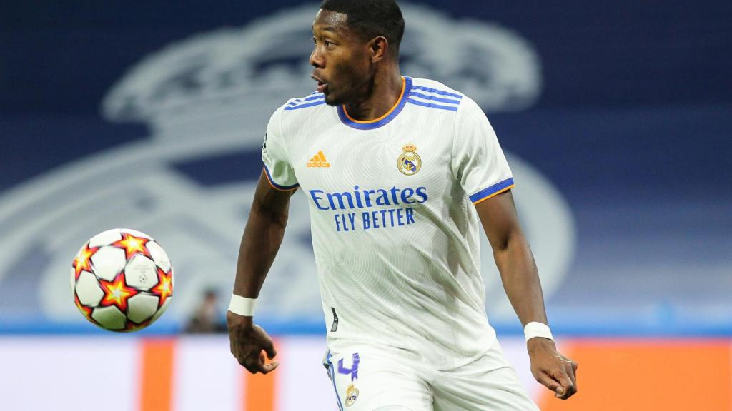 David Alaba, en un partido del Real Madrid de la temporada 2021/2022