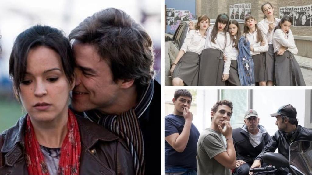 Collage con fotogramas de 'El otro lado de la cama', 'Las niñas' y 'A cambio de nada'.