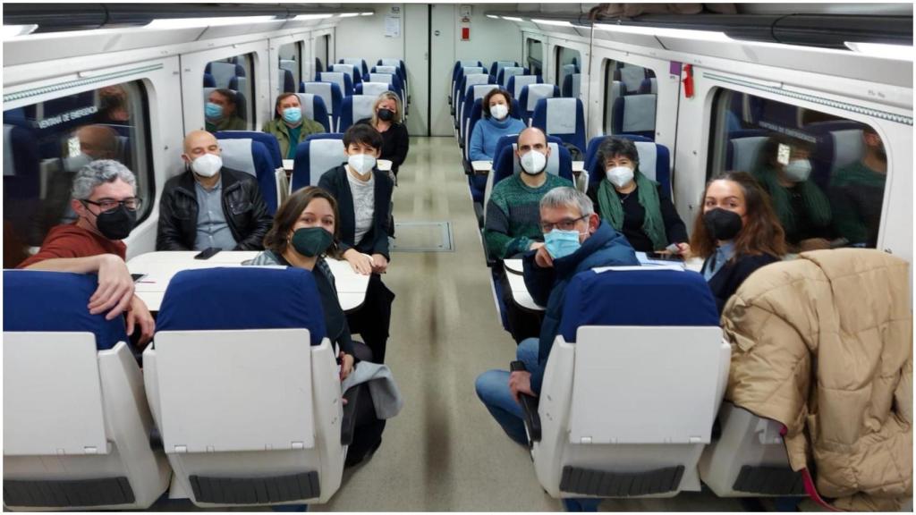 Representantes del BNG realizan el trayecto desde Ferrol.