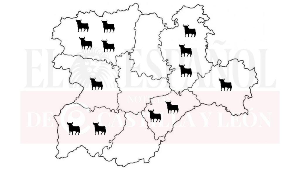 Toros de Osborne en Castilla y León