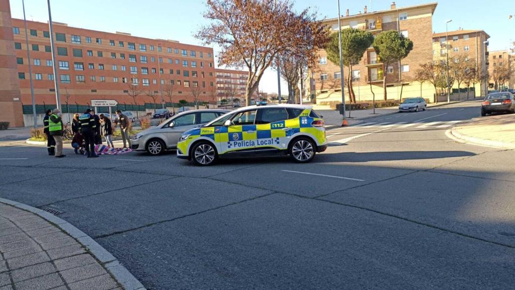 La Policía Local en el lugar del atropello