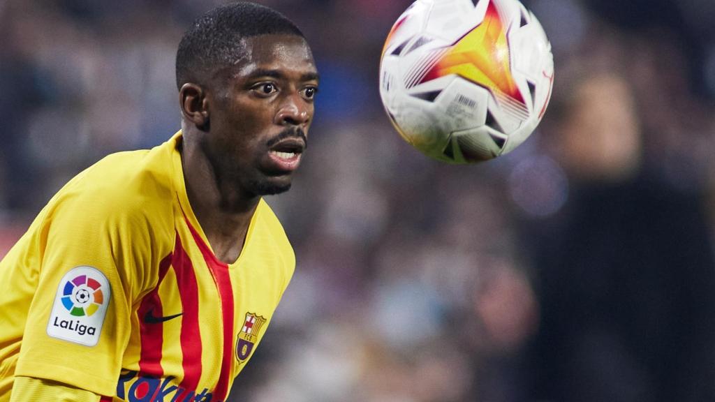 Ousmane Dembélé, durante un partido con el FC Barcelona.