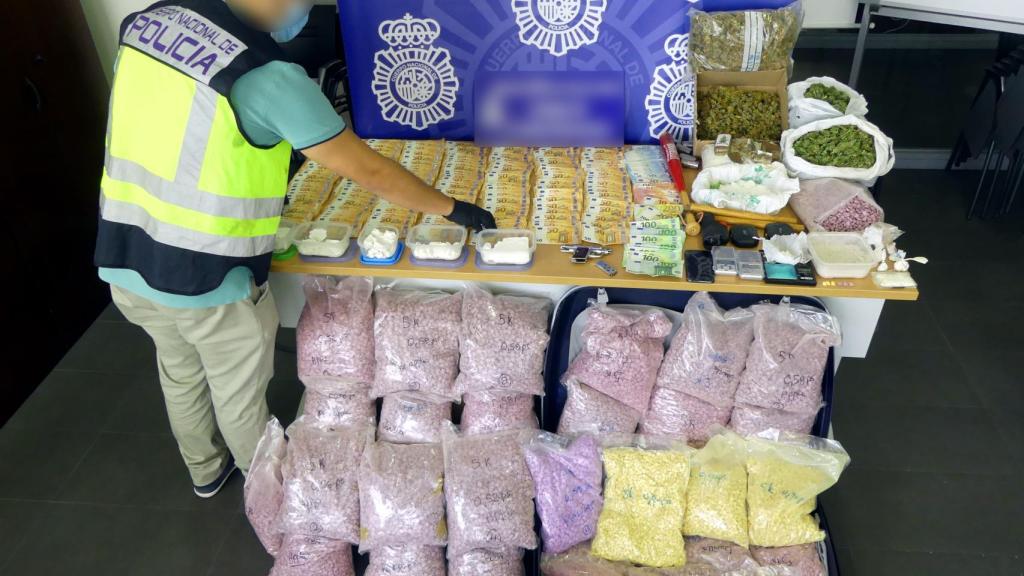 La droga intervenida por la Policía Nacional.