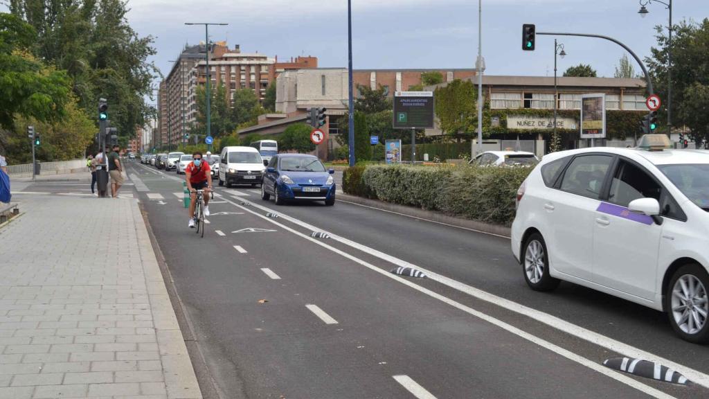 El carril bici de Isabel La Católica en Valladolid
