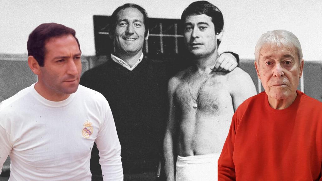 Paco Gento y Manolo Bueno, compañeros en el Real Madrid