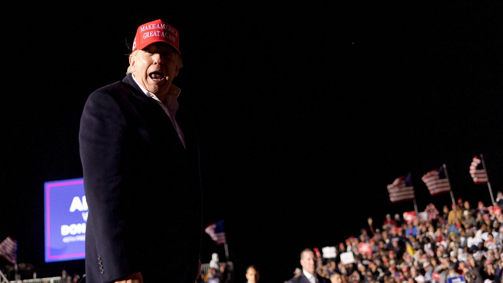 Donald Trump durante el mitin que celebró este fin de semana en Arizona.