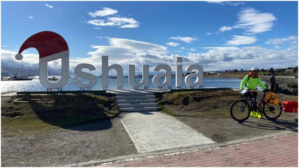 Alberto Cacharrón en Ushuaia, en Tierra de Fuego.