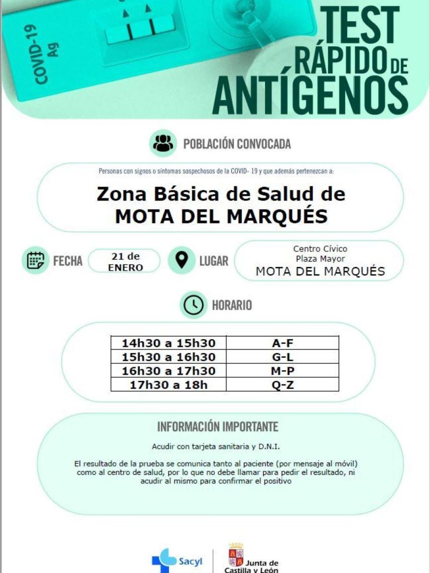 Antígenos en Mota del Marqués
