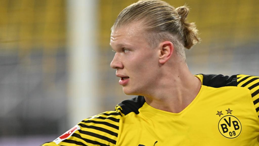 Erling Haaland, durante un partido con el Borussia Dortmund.
