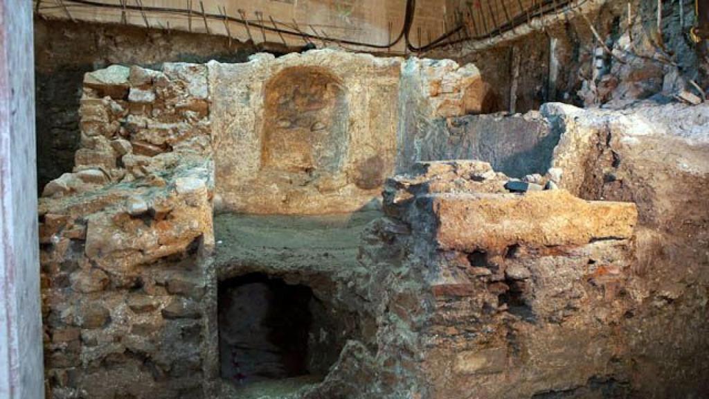 Imagen del ninfeo encontrado en la villa.