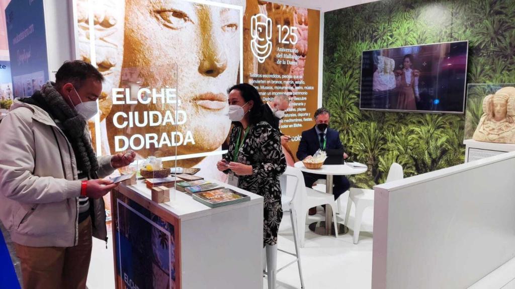 Un instante del stand de Elche, este miércoles.