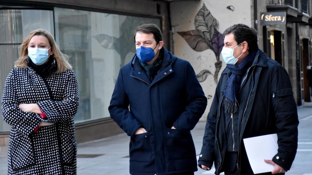 Alfonso Fernández Mañueco, Isabel Blanco y Carlos Fernández Carriedo, en Zamora