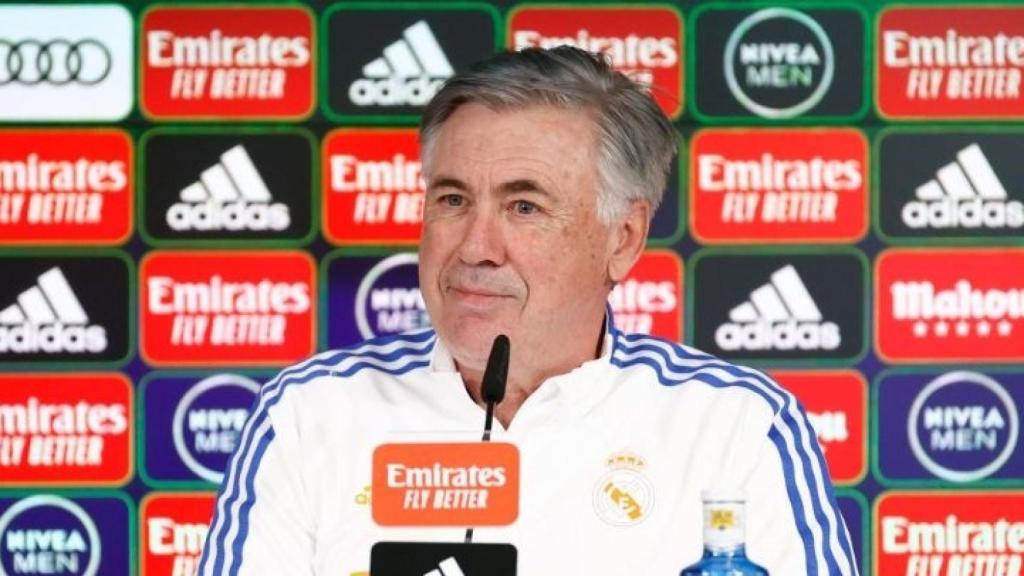 Carlo Ancelotti, en rueda de prensa.