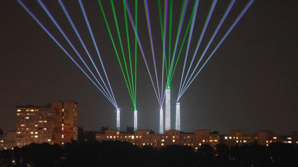 Flores de luz en Ucrania