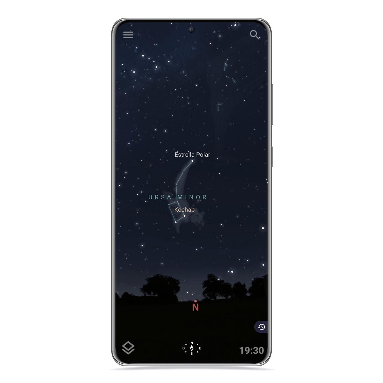 Estrella Polar en Stellarium