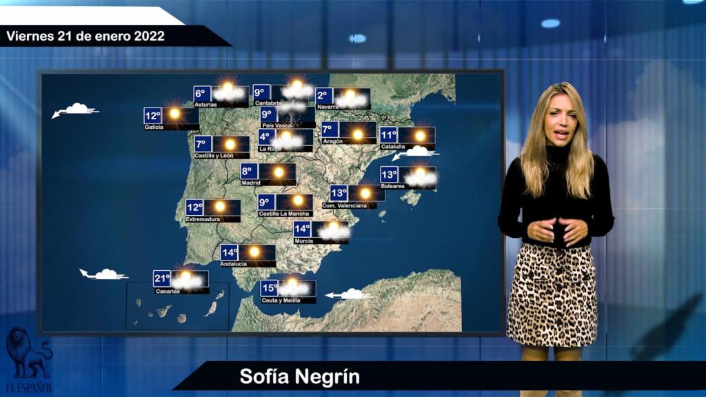 El tiempo del viernes 21 de enero.