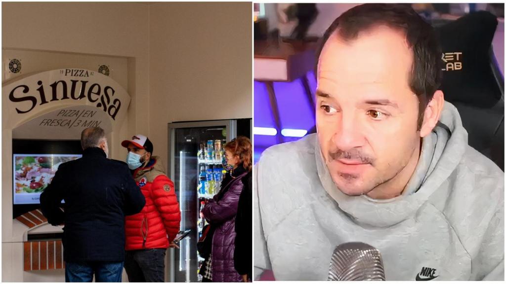 Martín aceptó el reto de probar las pizzas.