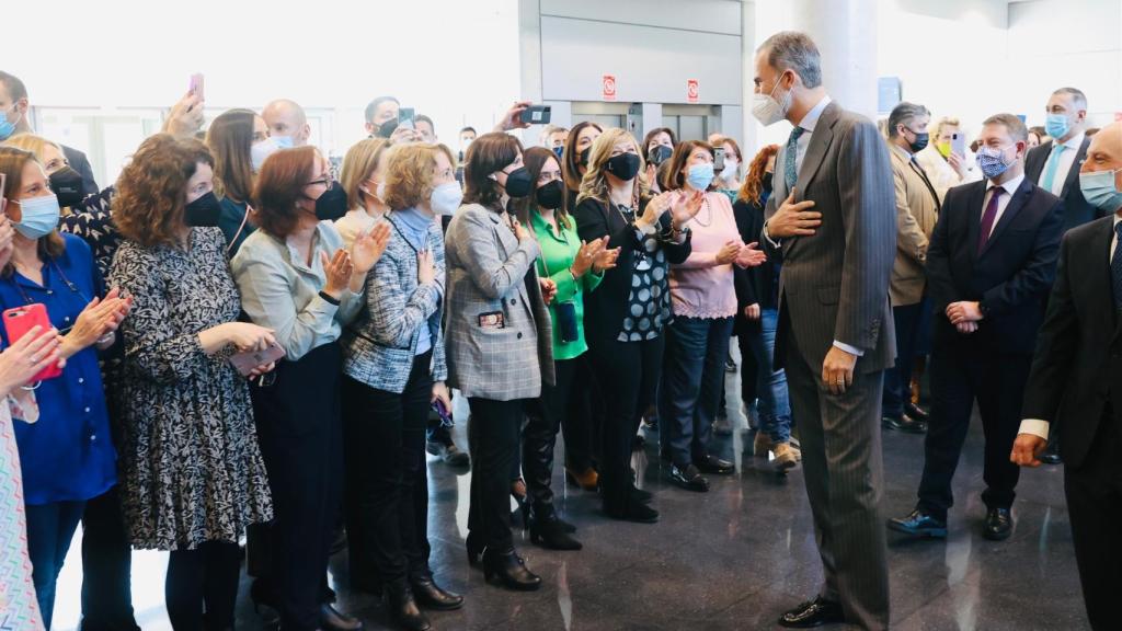 El rey Felipe VI, este viernes en la Ciudad de la Justicia de Albacete. Fotos: Casa Real.